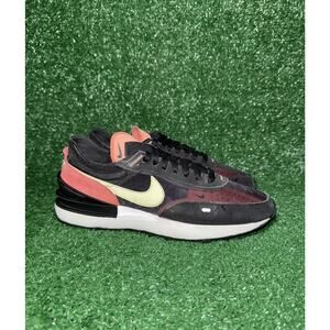 Nike Waffle One Shoes Womens Size 8 Black Red Sneakers Lifestyle Casual Athletic